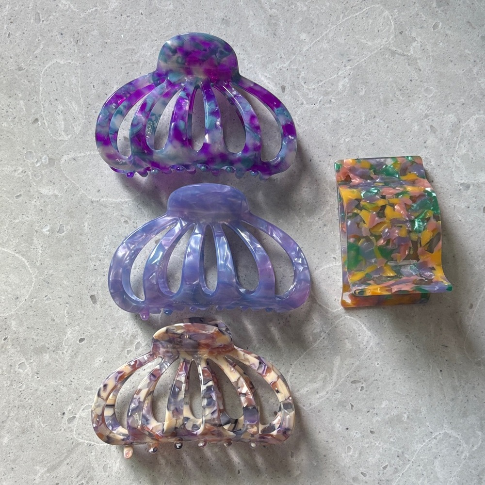 Anthropologie hair claw clips x4
